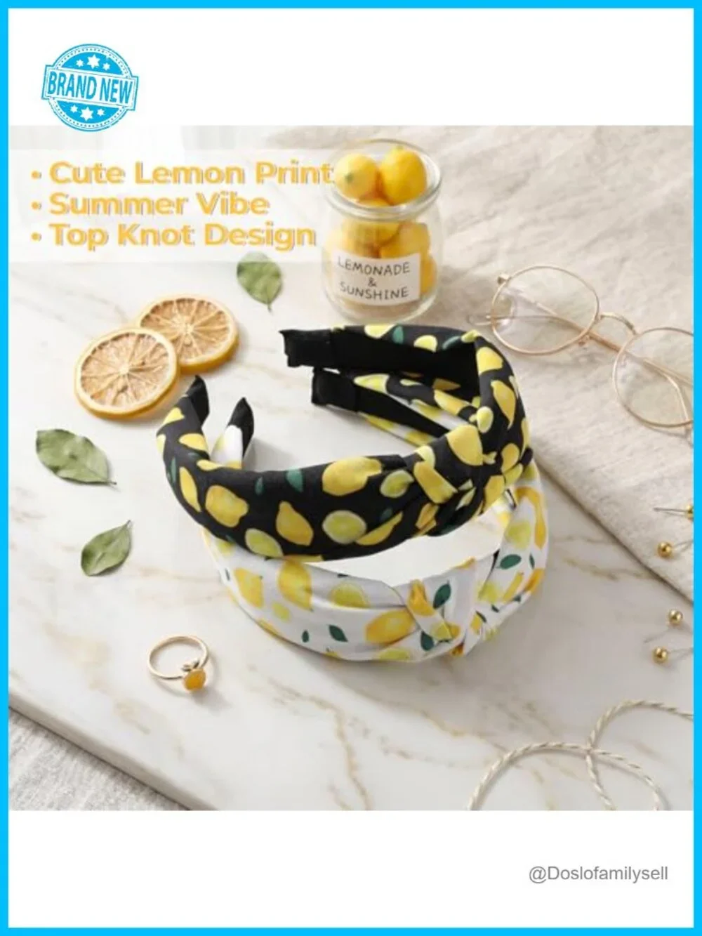 Non Slip Knotted Headbands Set of 2 Polyester Summer Hair Accessories